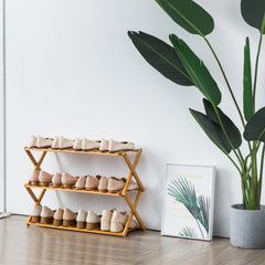 1pc Shoe Rack Shoe Storage Organizer Shelf Indoor Outdoor Flower A