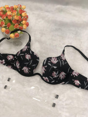 Floral Print Push-Up Bra Breathable Lingerie