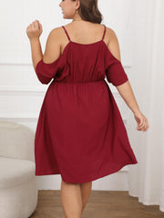 Women's Cold Shoulder Cut Out Mini Dress