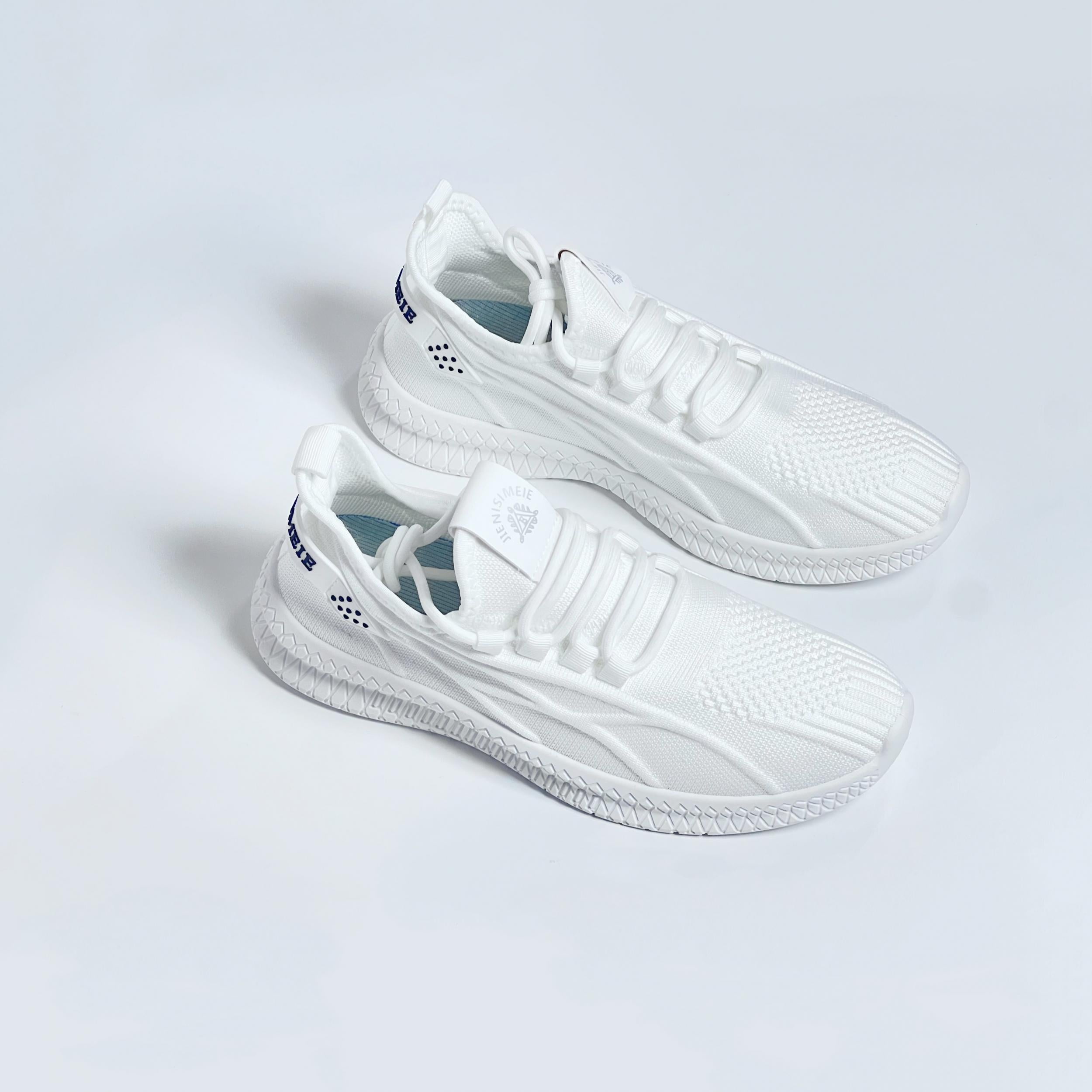 Women's Breathable Woven Sneakers Casual Lace Up Outdoor Shoes