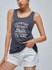 Music Graphic Tank Top for Women