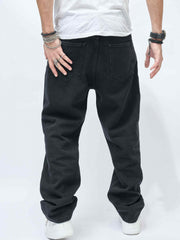 Men's Wide Leg Jeans Loose Fit Casual Denim Pants