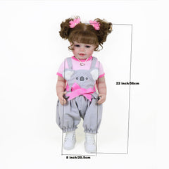 Reborn Toddler Girl Doll 55-88cm Full Vinyl with Rooted Hair & Koala Plush