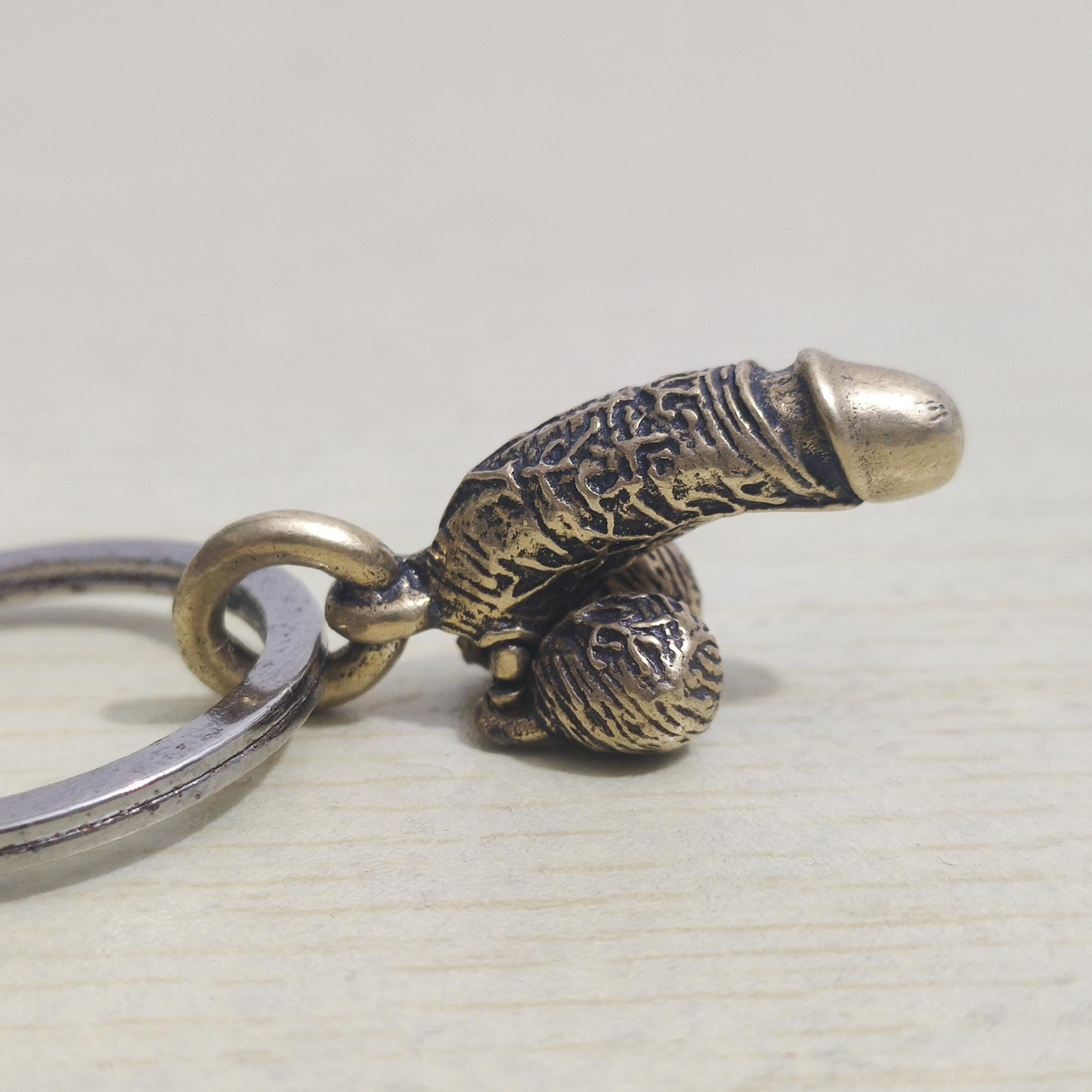 Creative Copper Key Chain Pendant Funny Bag Backpack Accessories