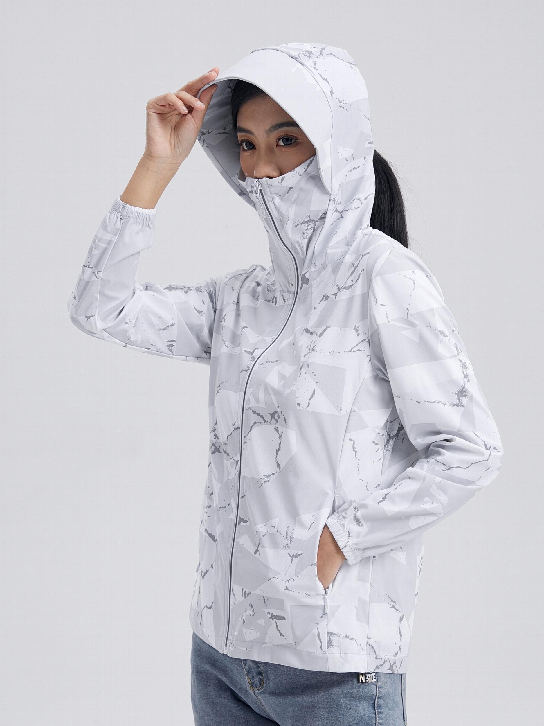 Anti UV Ice Silk Sunscreen Jacket for Outdoor Sports Beach & Fishing