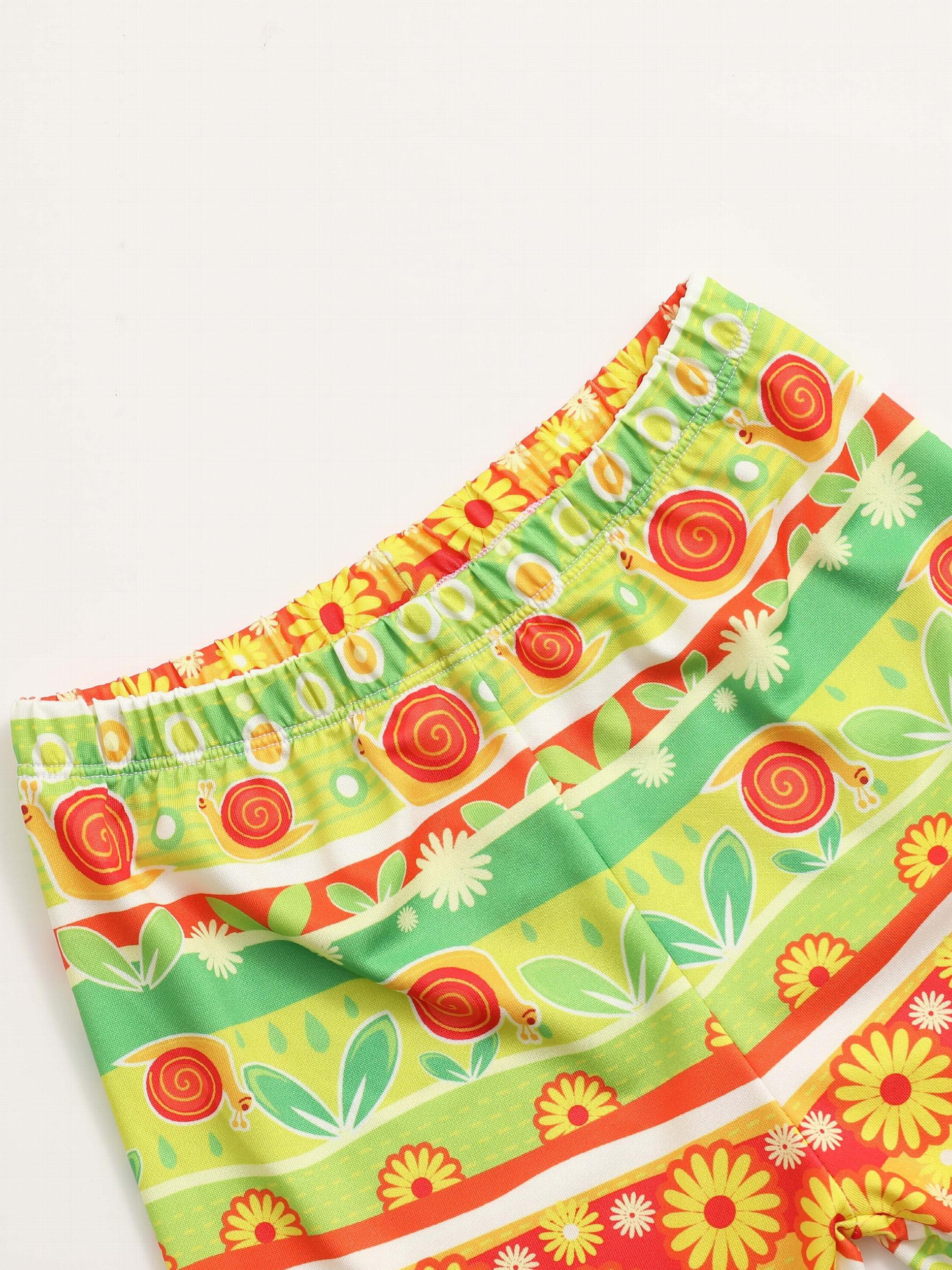 Toddler Girls Geometric Flowers Pattern Shorts