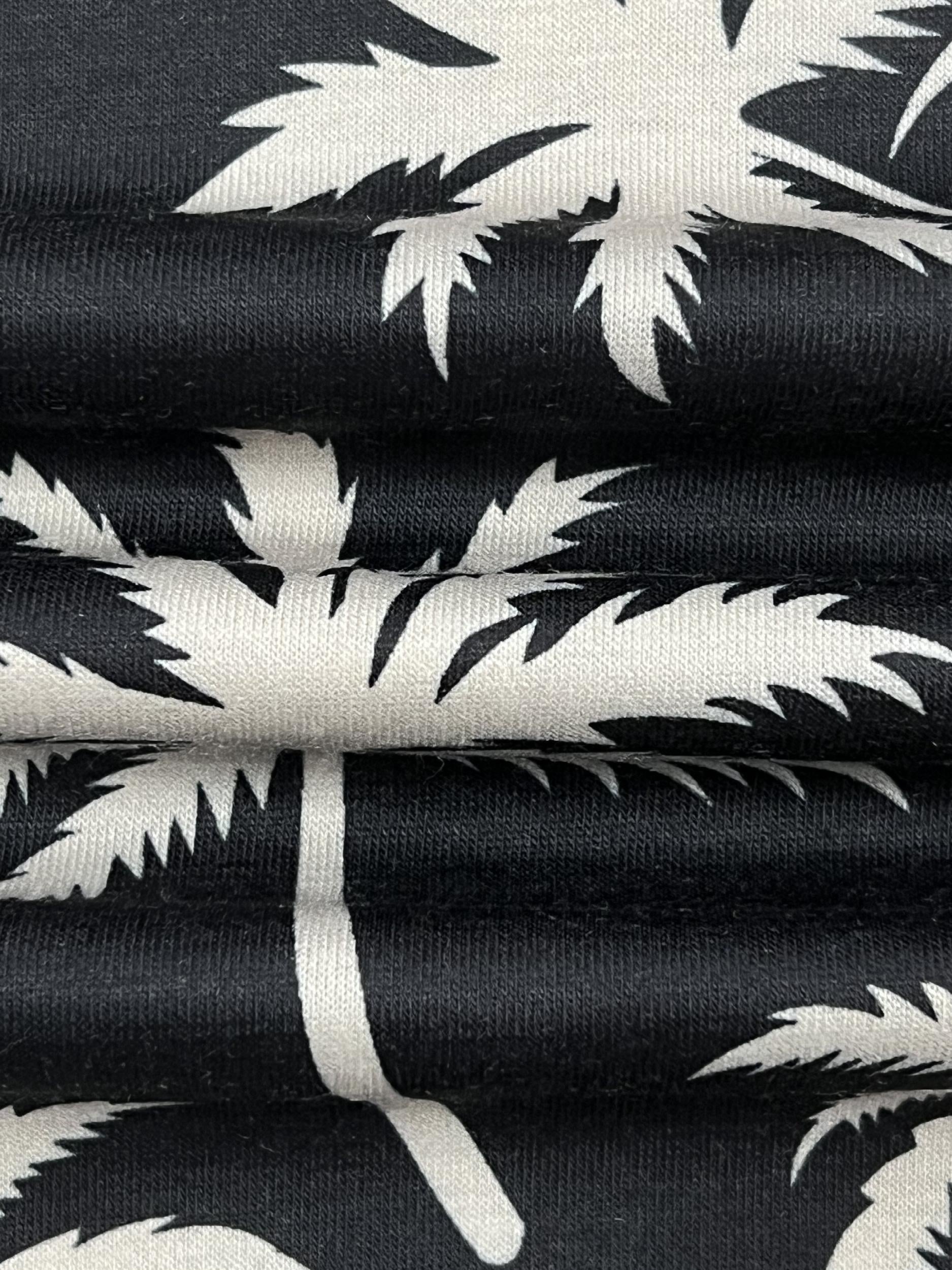 Coconut Tree Print V Neck Plus Size Tank Dress