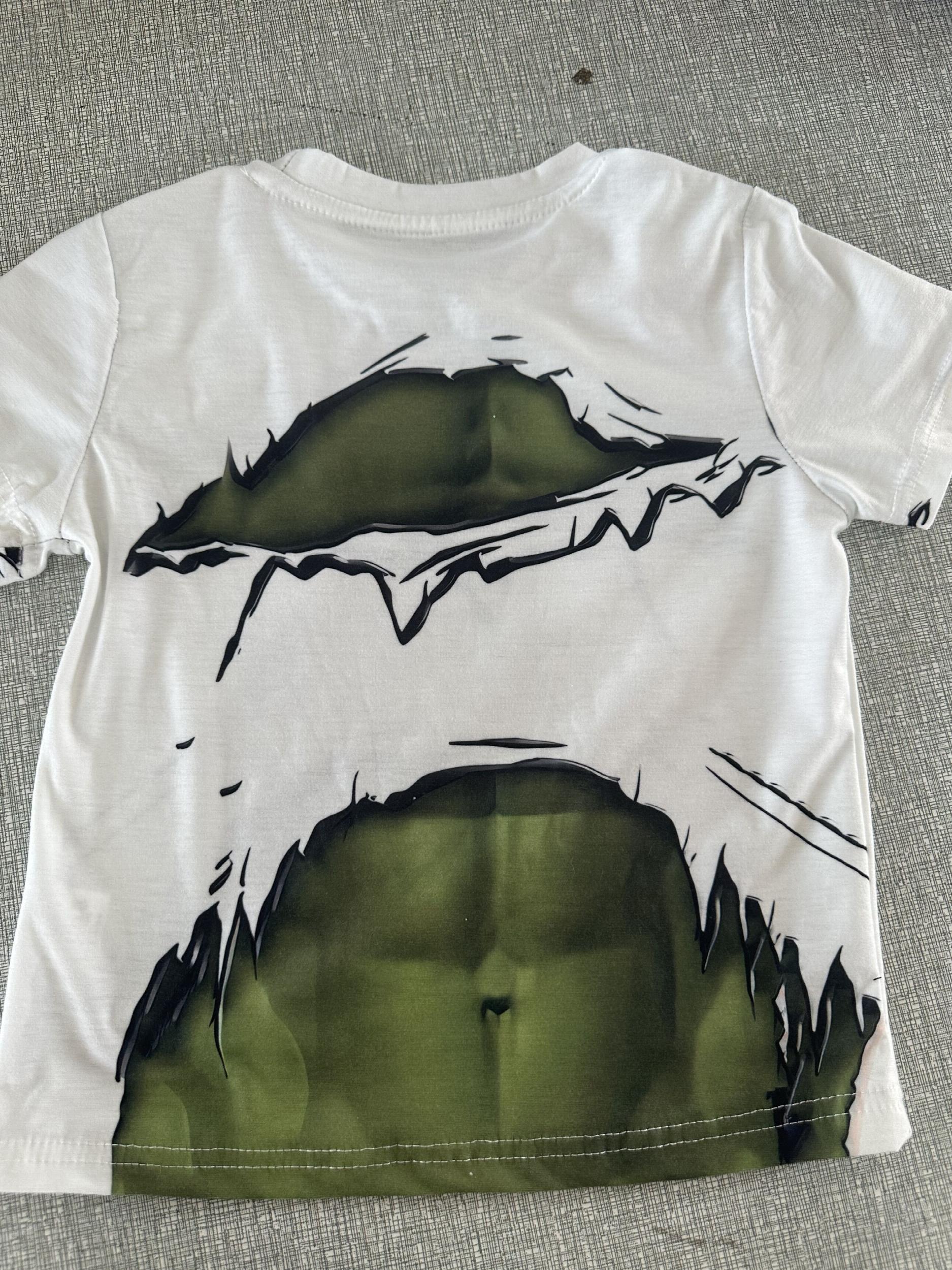 Boys' Green Muscle Graphic T Shirt - Ideal for Summer Outings