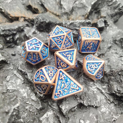 7pcs Dragon Scale Metal Polyhedral Dices for RPG Board Game