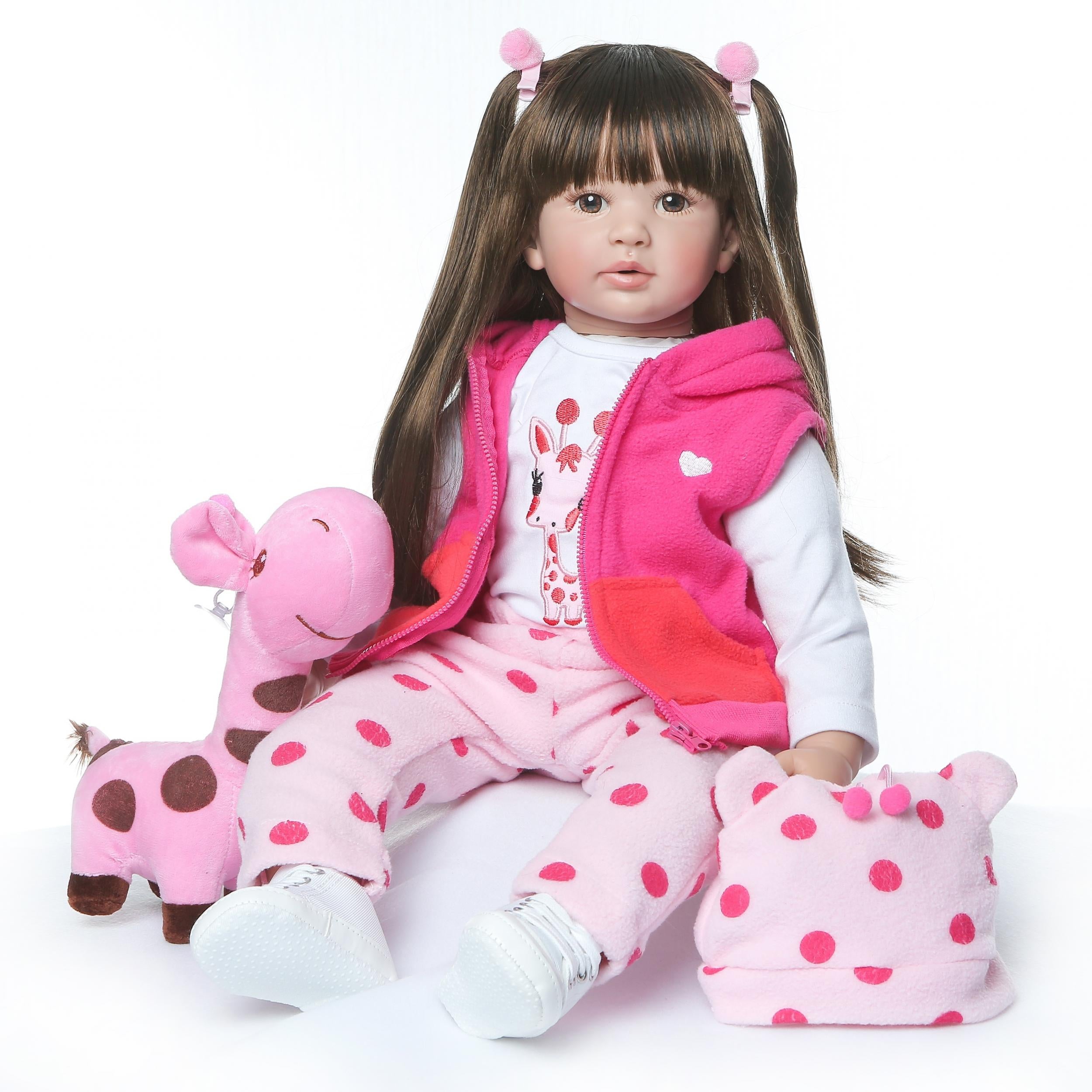 24" Reborn Baby Doll Long Hair Princess Girl Toy for Kids
