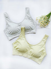 4pcs Seamless Wireless Bras Full Coverage Bra Women's Lingerie