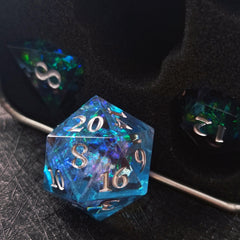 High Clear Paper Solid Resin Dice Set - Tabletop Game Dice Accessories