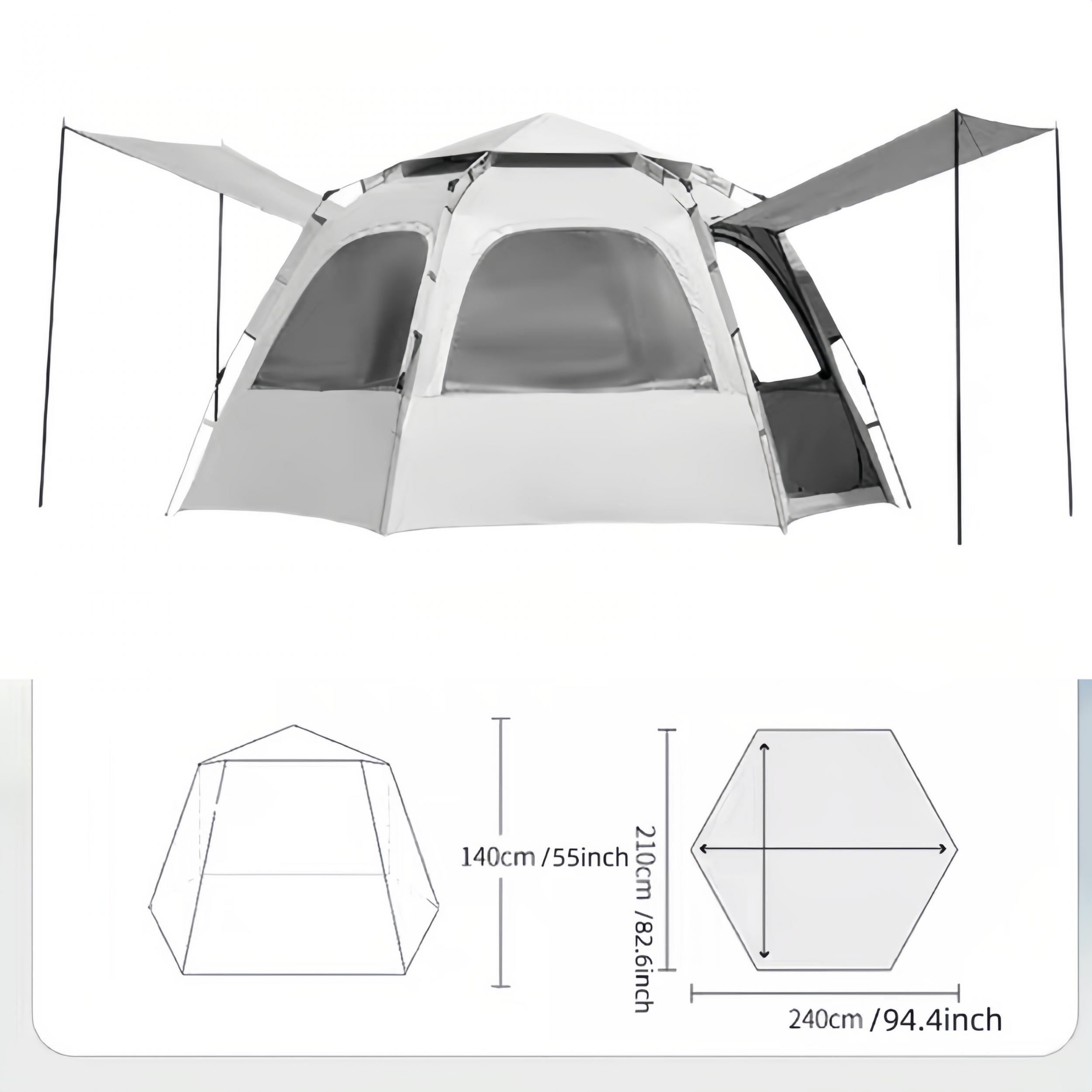 Lightweight Camping Tent Canopy for 2-5 Person with Carrying Bag