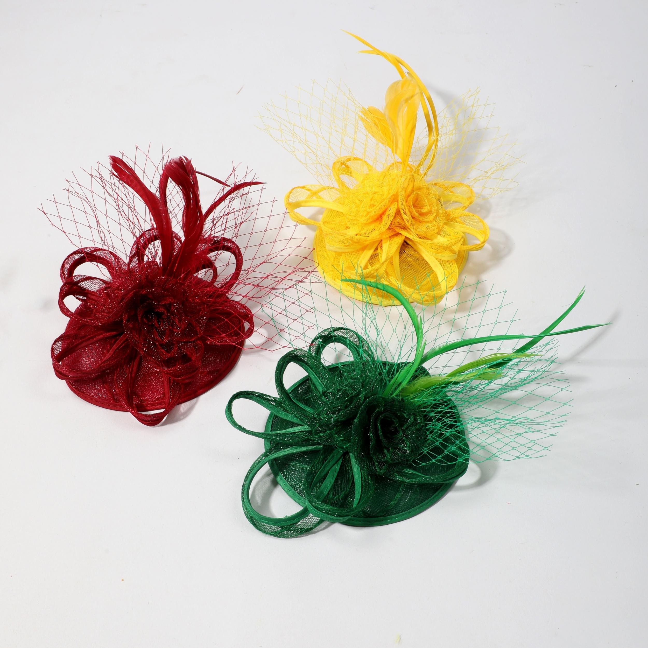 Feather Veil Vintage Fascinators Hat Kentucky Derby Hat For Women
