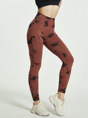Tie Dye High Stretch Leggings High Waist Yoga Running Pants