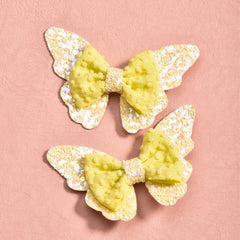 2pcs Butterfly Bowknot Hair Clip Hair Accessories