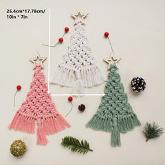 3pcs Macrame Christmas Tree DIY Kit - Perfect Gift for Friends and Family
