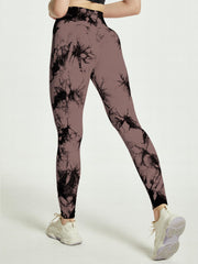 Tie Dye High Waist Tummy Control Fitness Pants Yoga Leggings
