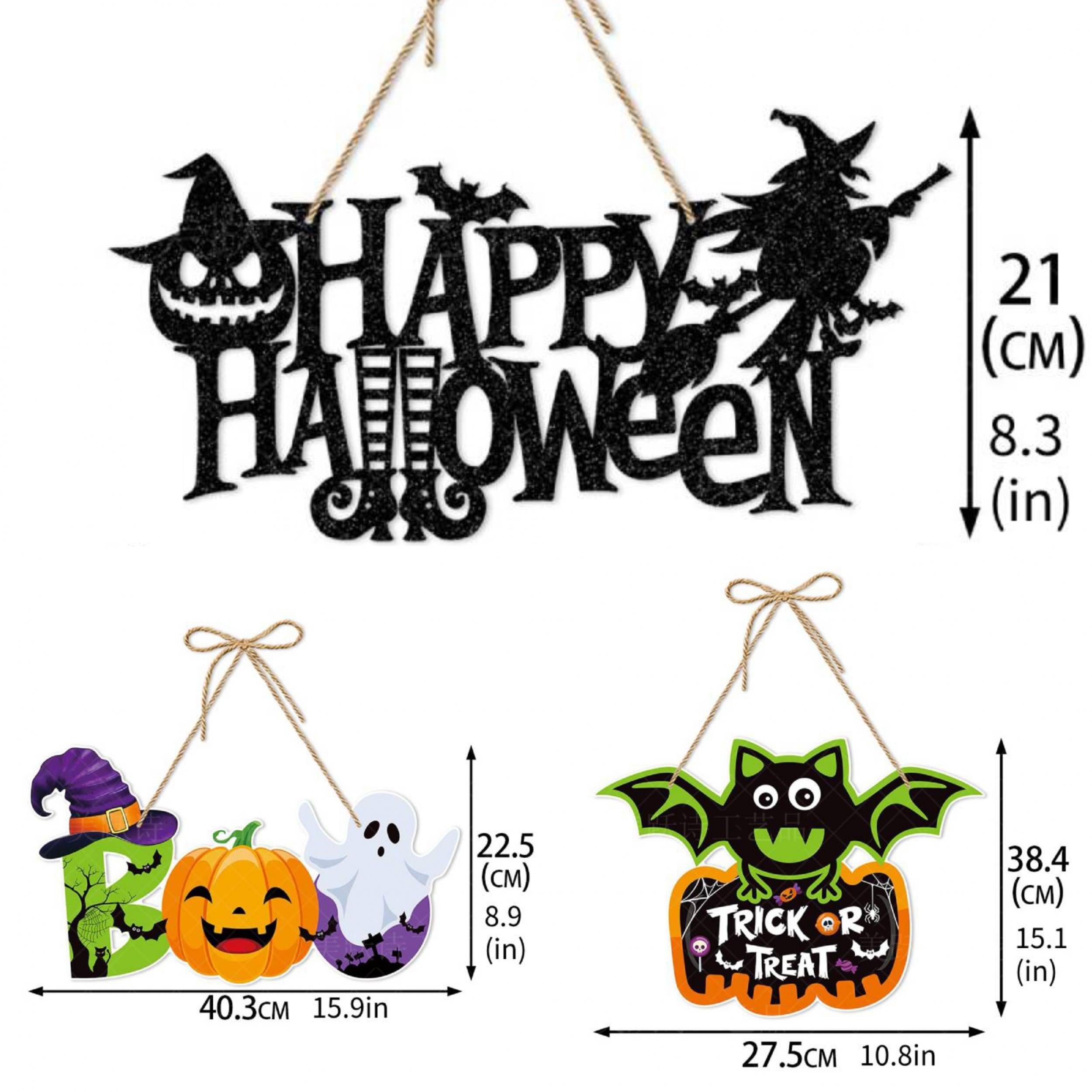 Halloween Party Decoration Pumpkin Bat Door Hanging Ghost Scene Charm