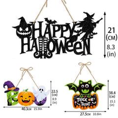 Halloween Party Decoration Pumpkin Bat Door Hanging Ghost Scene Charm