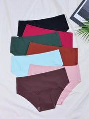 7 Seamless Solid Briefs Stretchy Intimates Panties