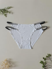 3pcs Seamless Low Waist Cut Out Panties Soft & Comfy Intimates Lingerie