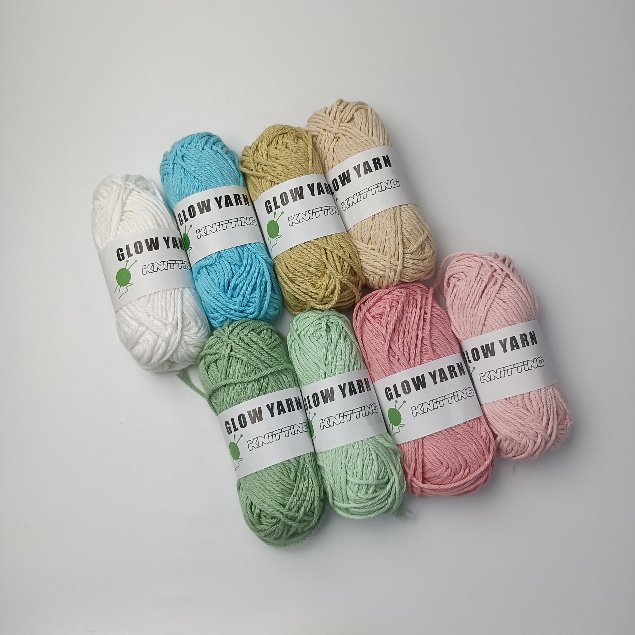 2-pack Glow In The Dark Yarn for Crocheting/Knitting 50g 45m