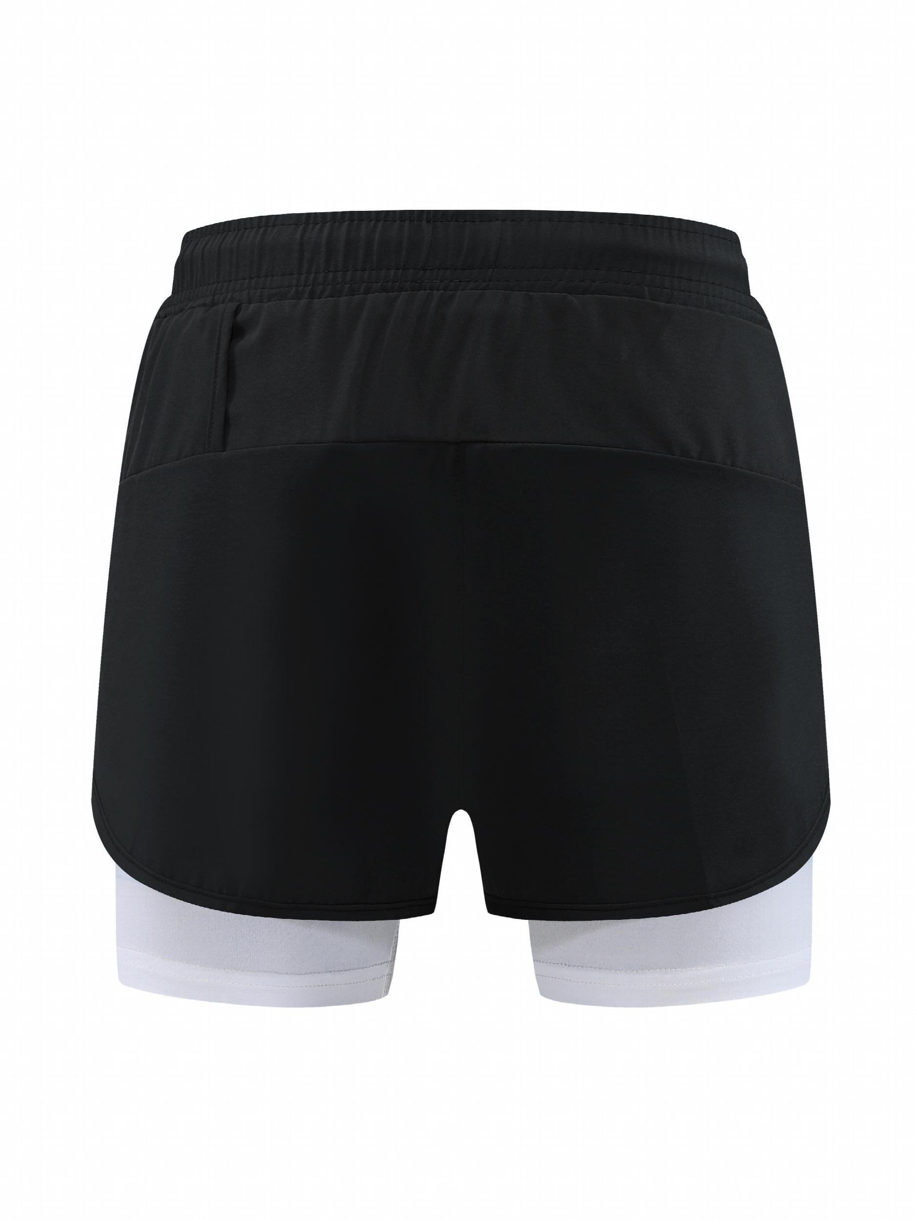 Men's Double Layer Elastic Quick Dry Shorts