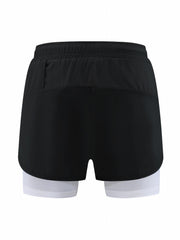 Men's Double Layer Elastic Quick Dry Shorts