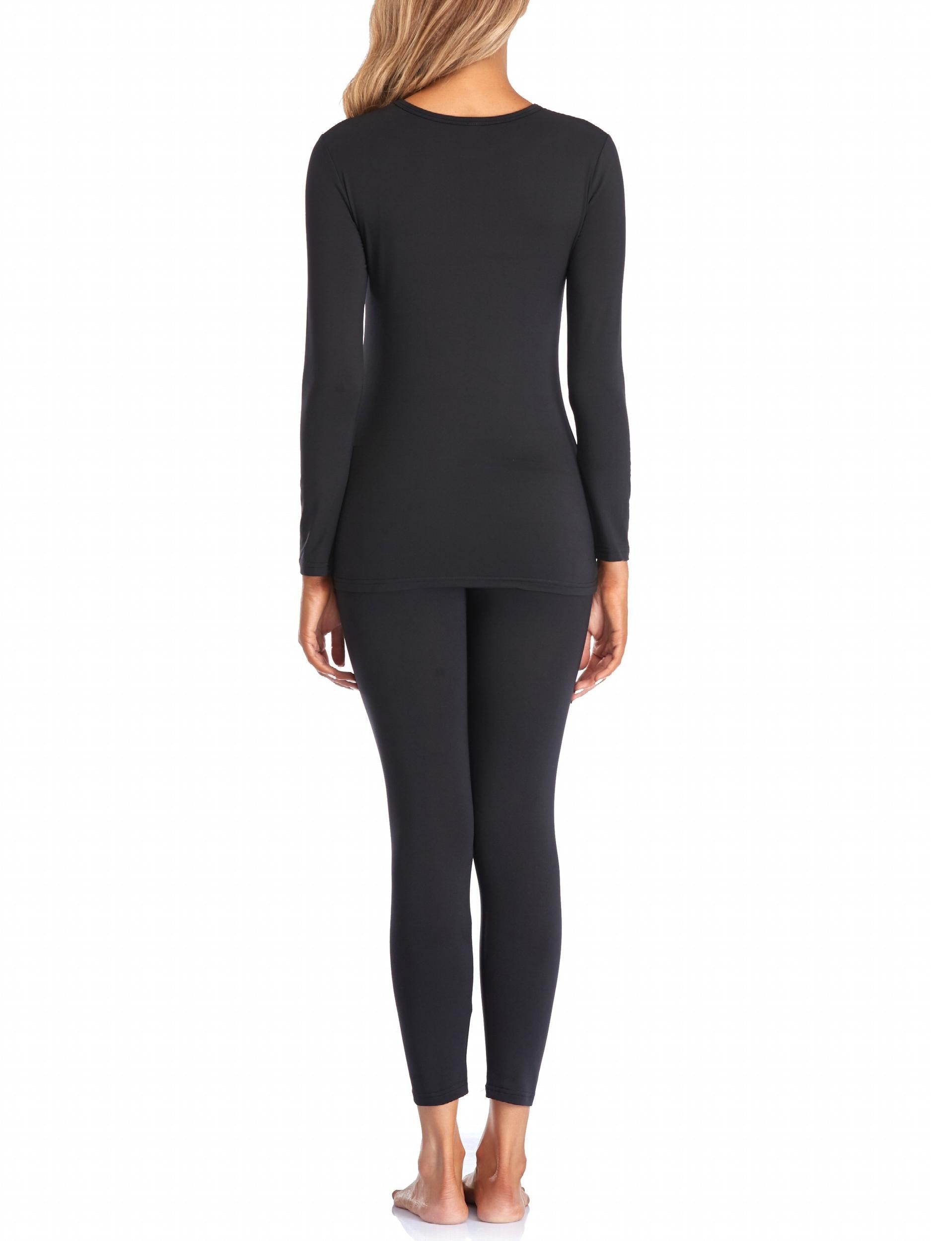 Women's Thermal Underwear Set Long Sleeve Crew Neck Tops & Pants