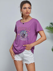 Women's Guitar Music Casual Sports Tee Crew Neck Short Sleeve