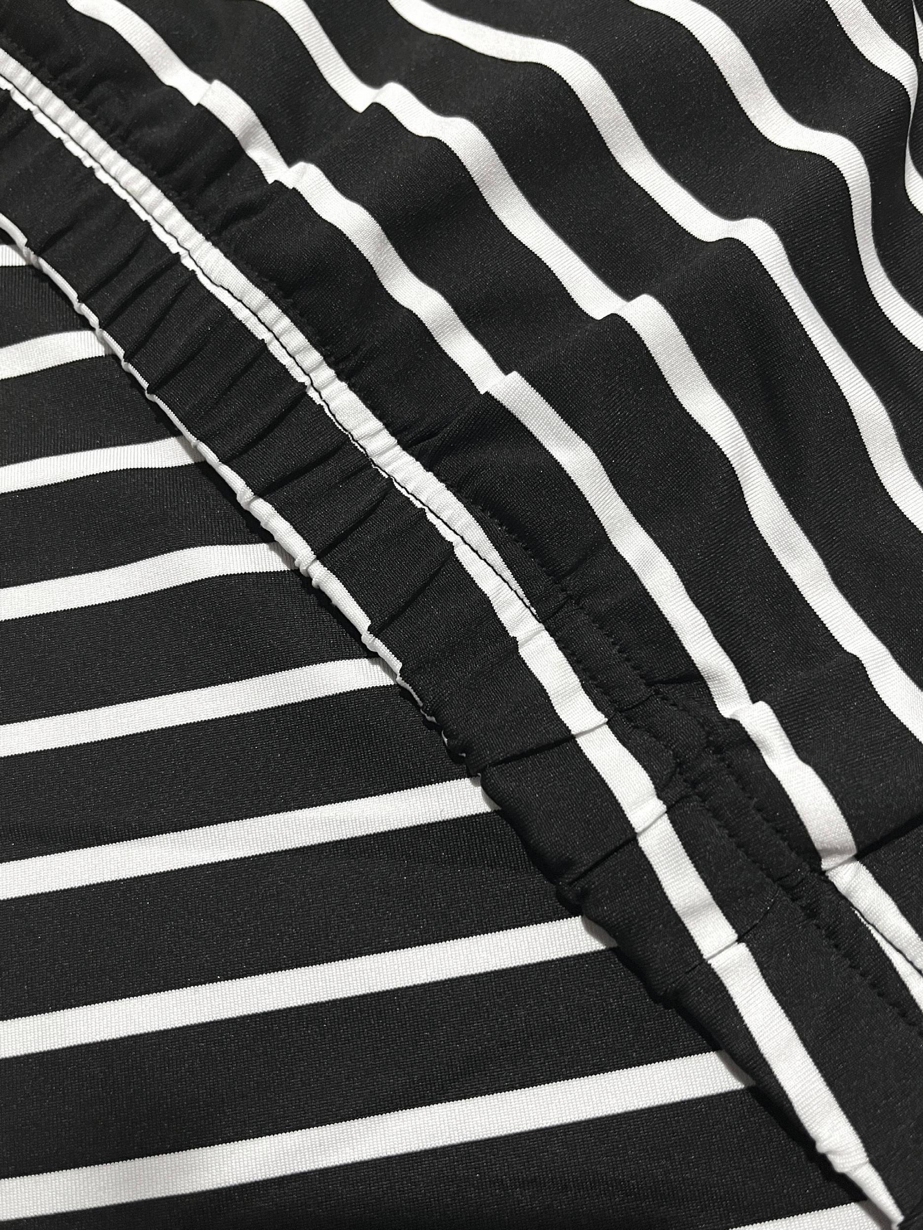 Pin Stripe Print Tube Top