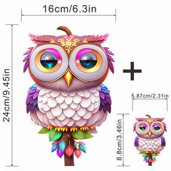 2pc Owl Iron on Heat Transfer Sticker for DIY Clothing T Shirt Mask Backpack