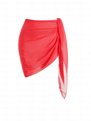 Boho Solid Sarong Skirt Sexy Summer Beach Wear Women's Clothing