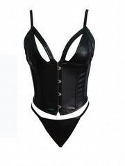 Strapless Cami Corset Bustier Lace Up Body Shaper Women's Lingerie