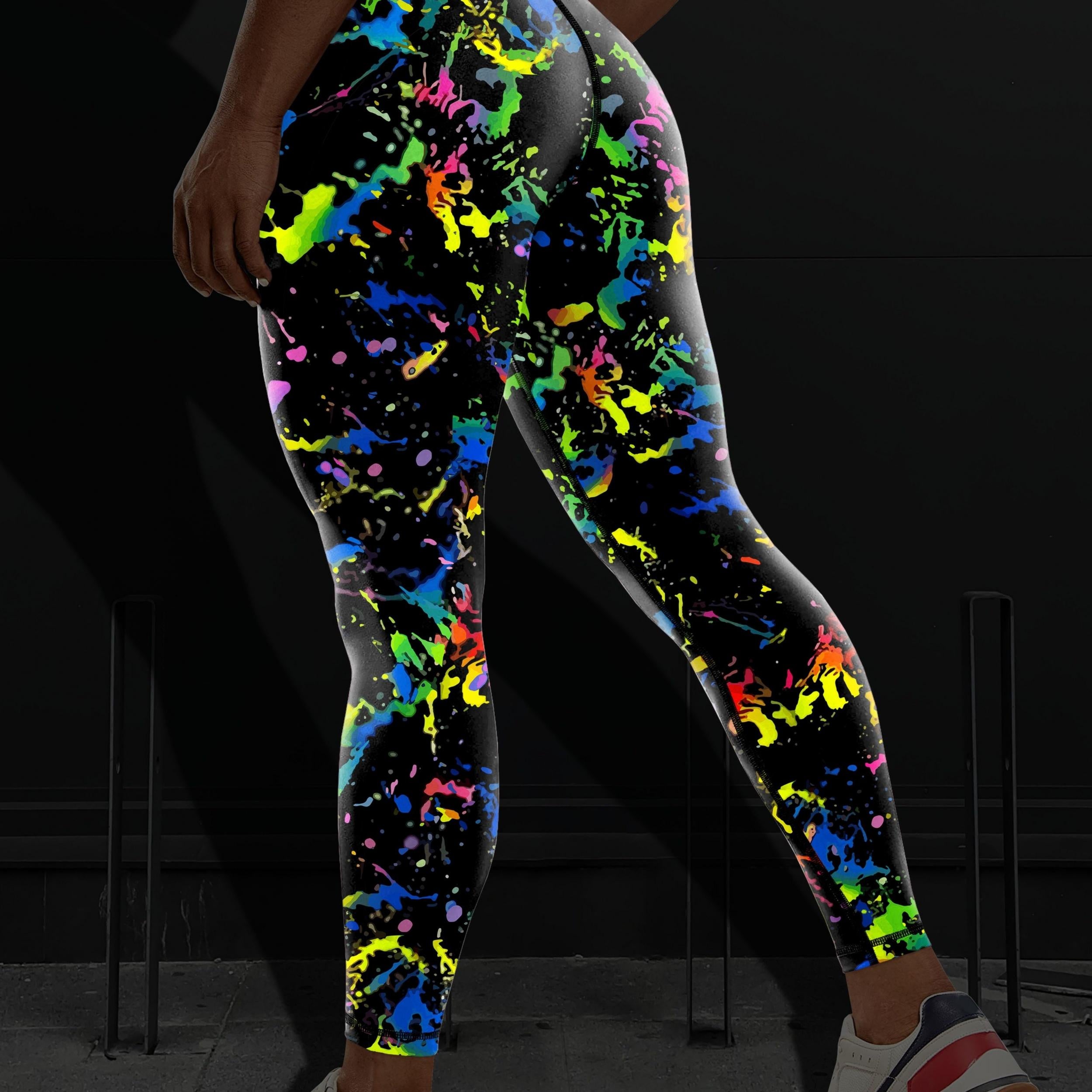 Splash Print High Waist Yoga Pants Women's Activewear