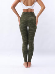 High Waist Camo Yoga Leggings with Pocket