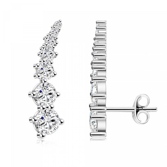 5CT Moissanite S925 Sterling Silver Earring Stud For Women