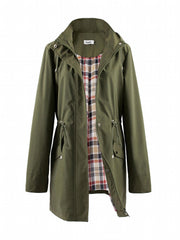 Hooded Zip Up Coat Casual Long Sleeve Coat For Fall & Winter