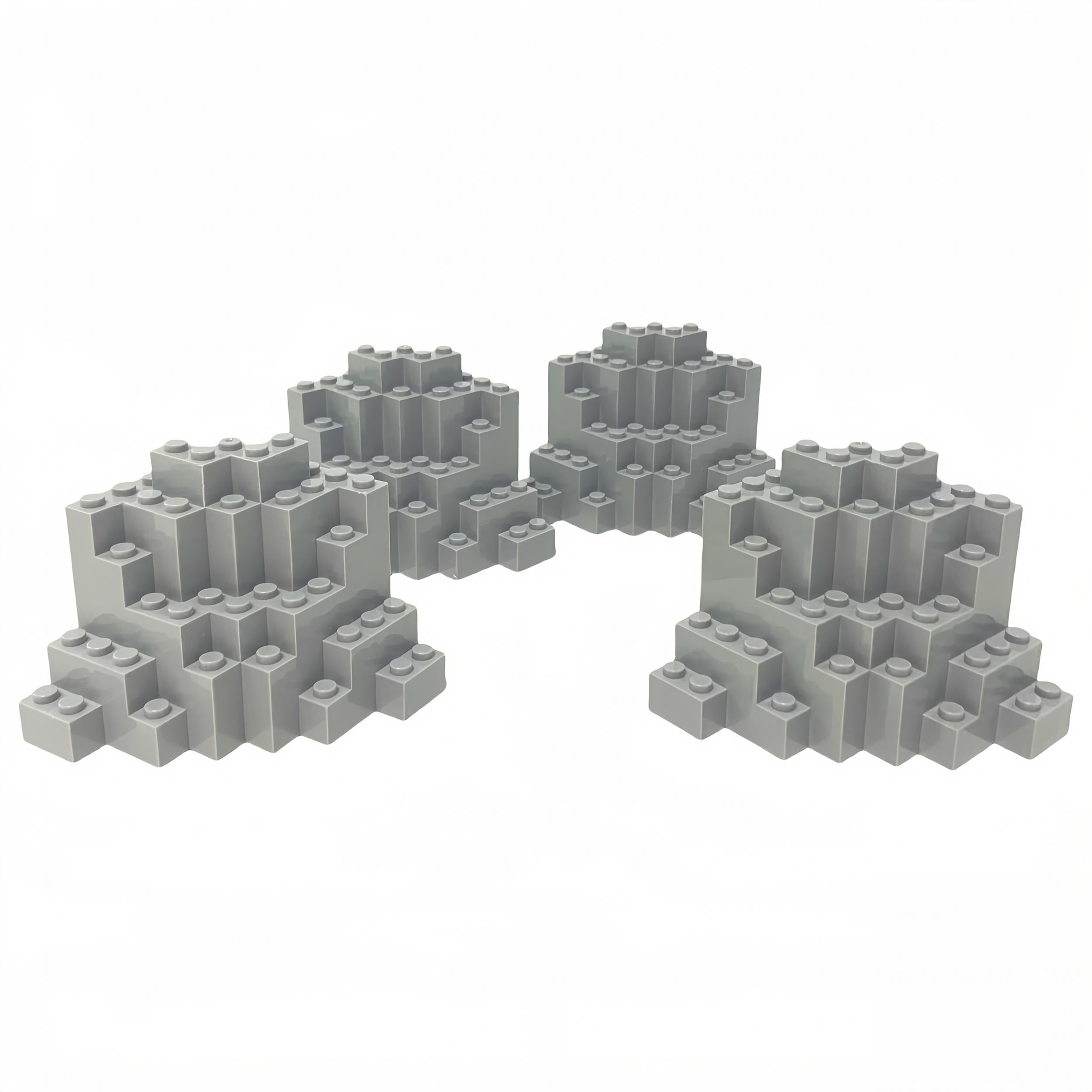IDEAMOC 4pcs Mountains Building Blocks Set Creative & Educational DIY Toy