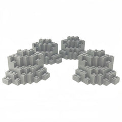 IDEAMOC 4pcs Mountains Building Blocks Set Creative & Educational DIY Toy