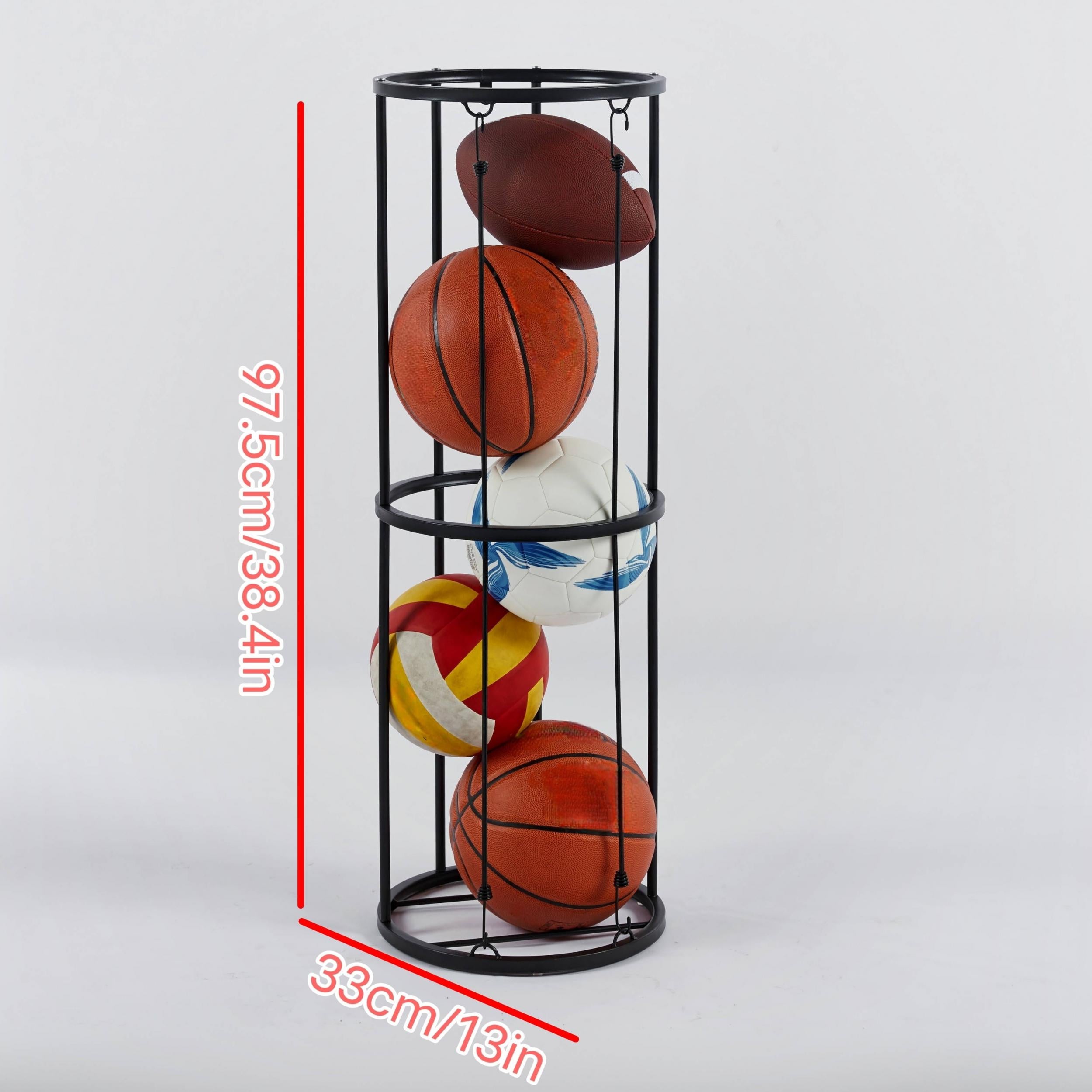 Ball Storage Basket Football Volleyball Home Storage Rack Toy Organizer Rack