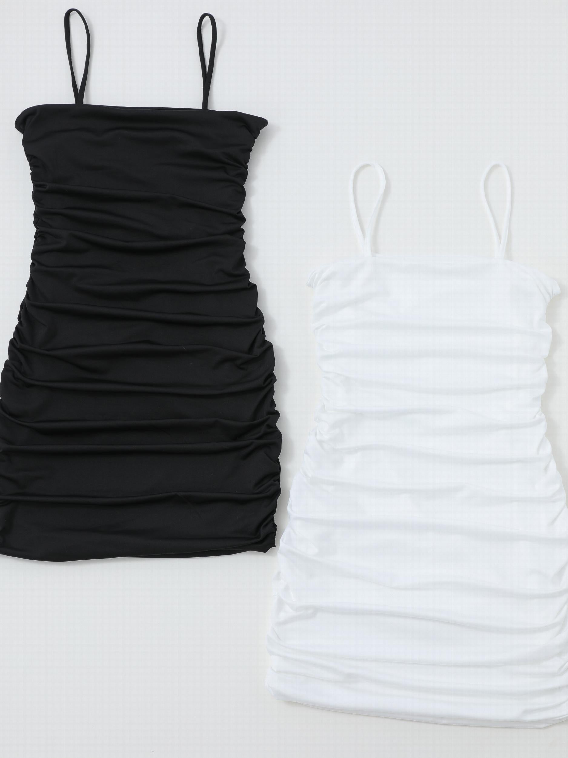 2pcs Bodycon Cami Dress Set Casual for Spring & Summer Women