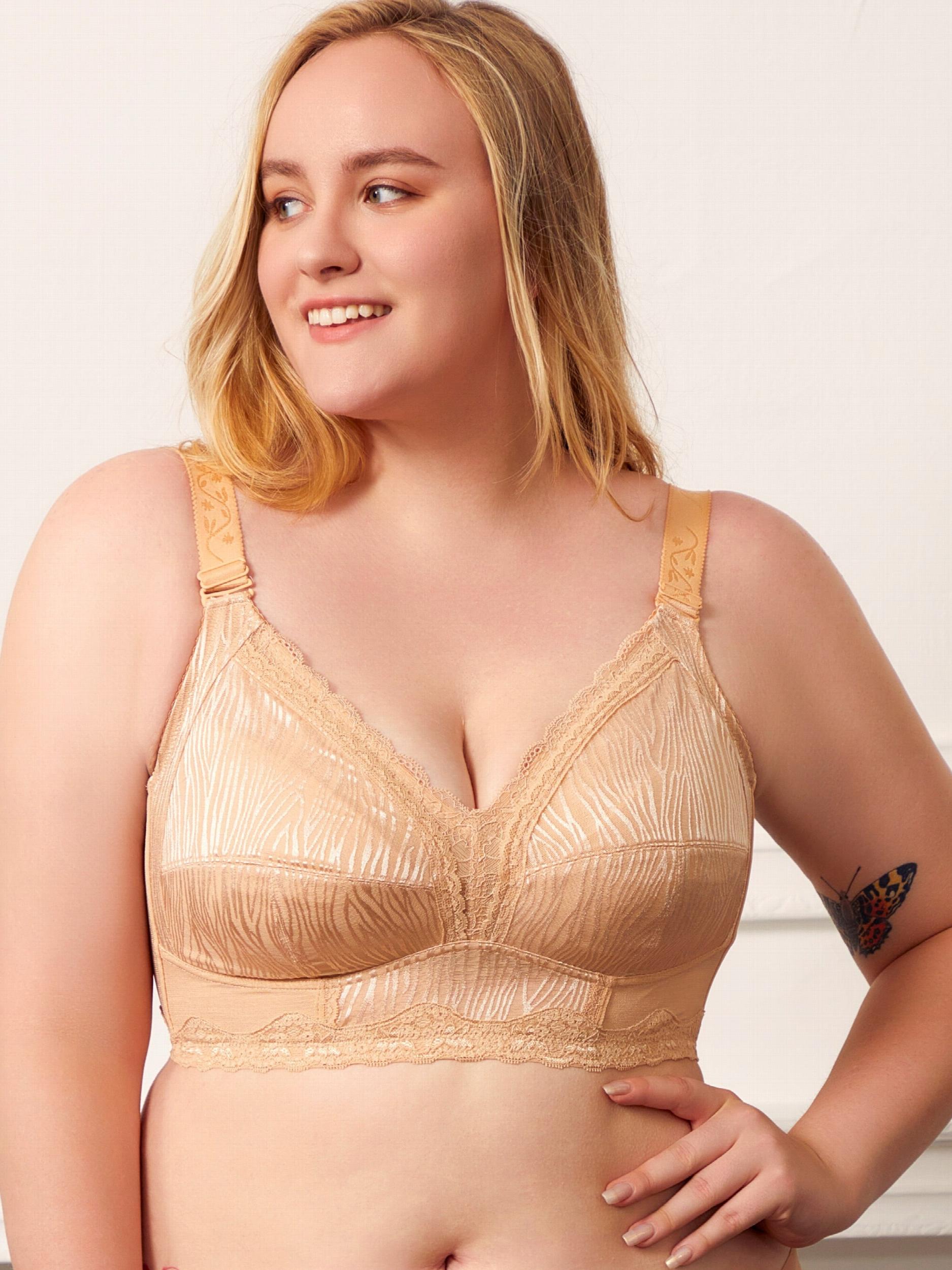 Floral Lace Wirefree Longline Bralette