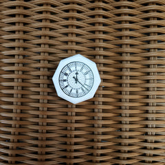 Dollhouse Wall Clock Mini Home Decor Accessory with Adhesive Backing