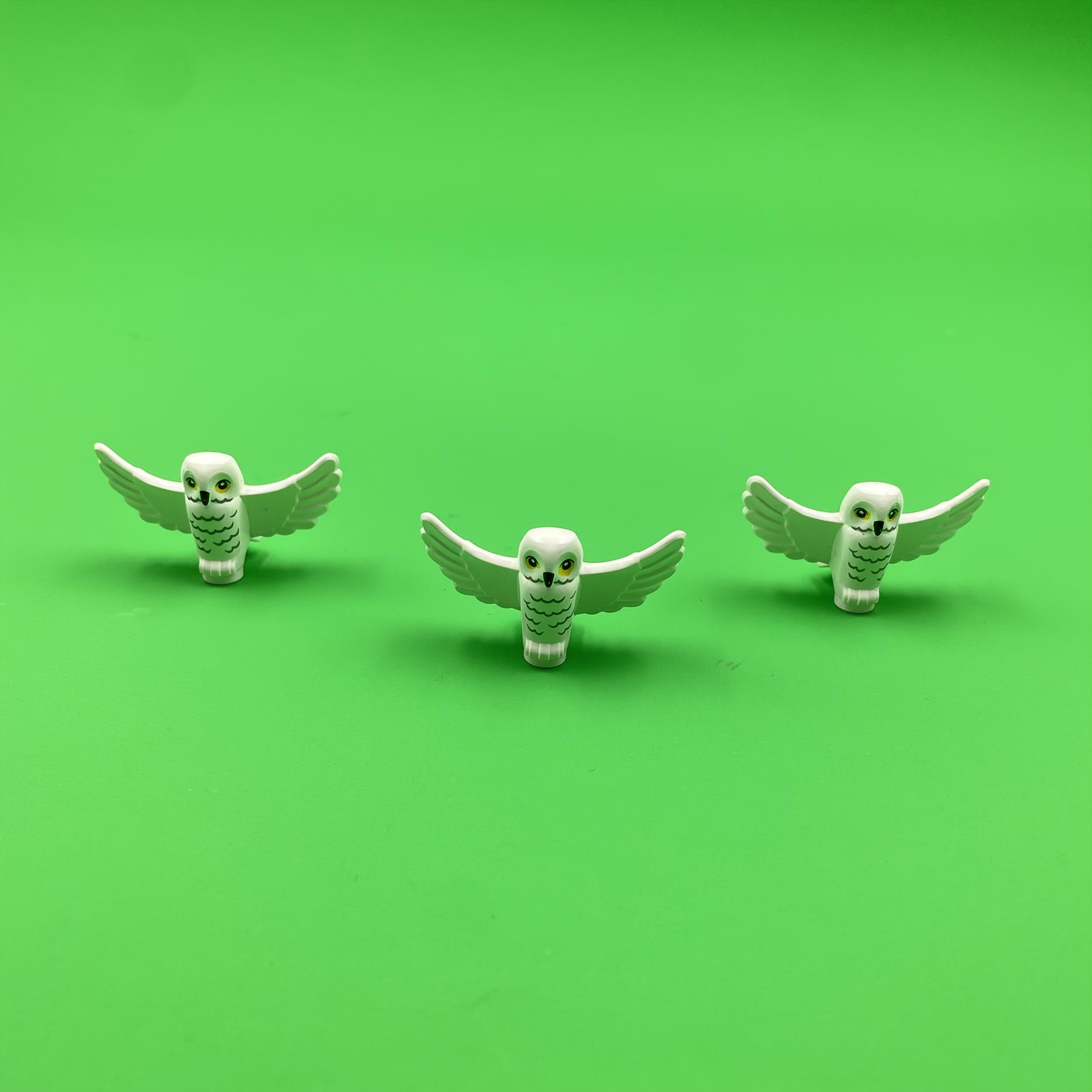 2PCSMOC Owl Building Blocks Assembly Animal Ornament Toy
