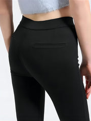 Skinny Stretchy High Waist Leggings Solid Color