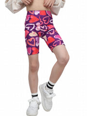 Toddler Girls Heart Graphic Elastic Waist Biker Shorts