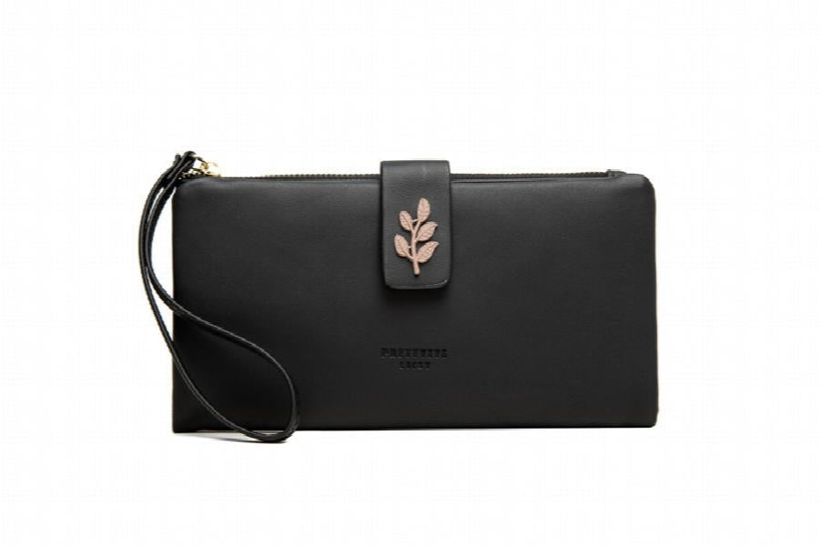 Women's Leaf Buckle Zipper Handbag