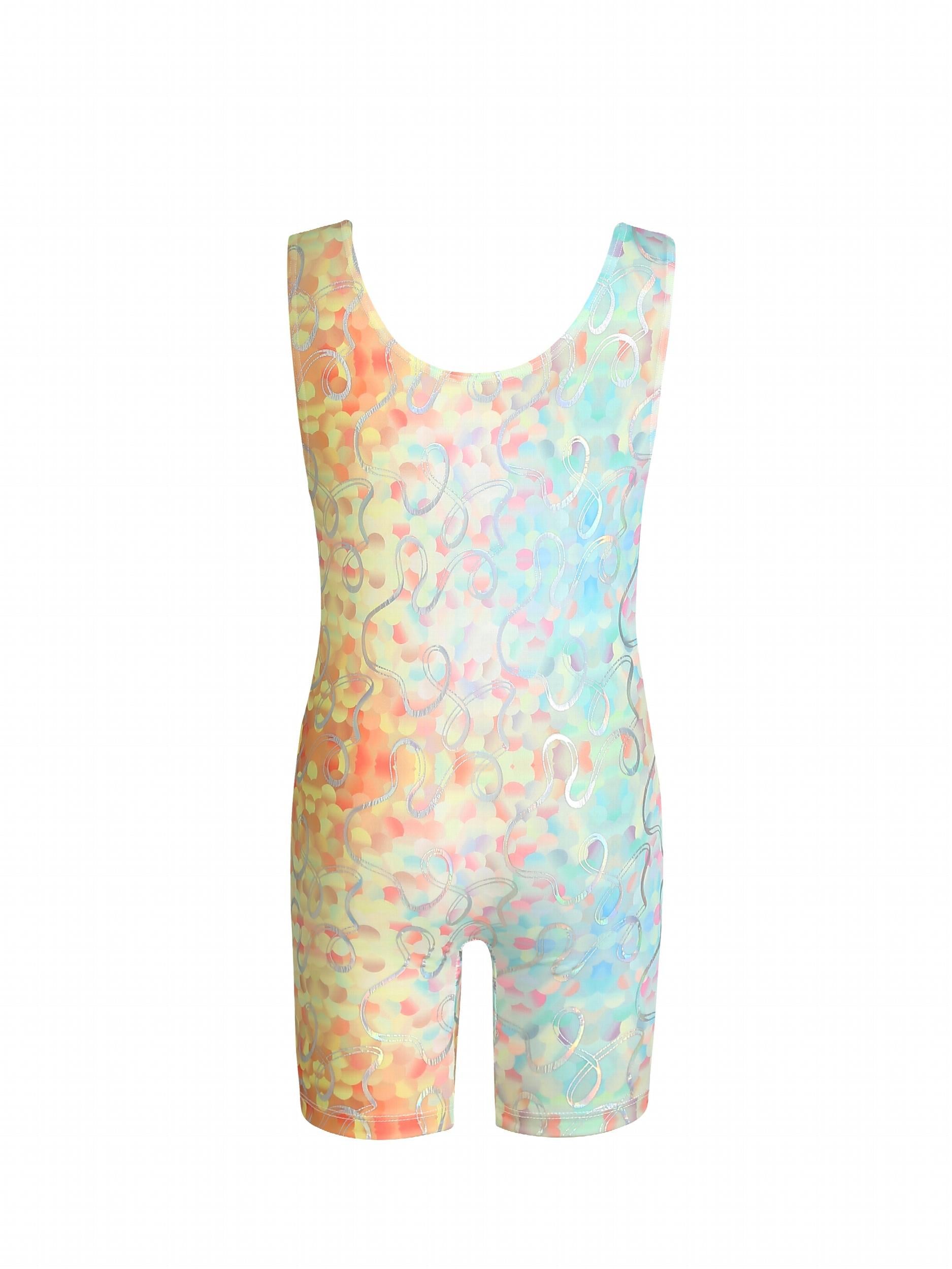 Girls Sleeveless Athletic Jumpsuit Gymnastics Practice Performance Leotards